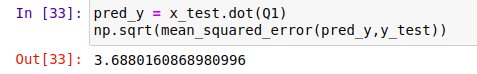 Accuracy using Normal Equation